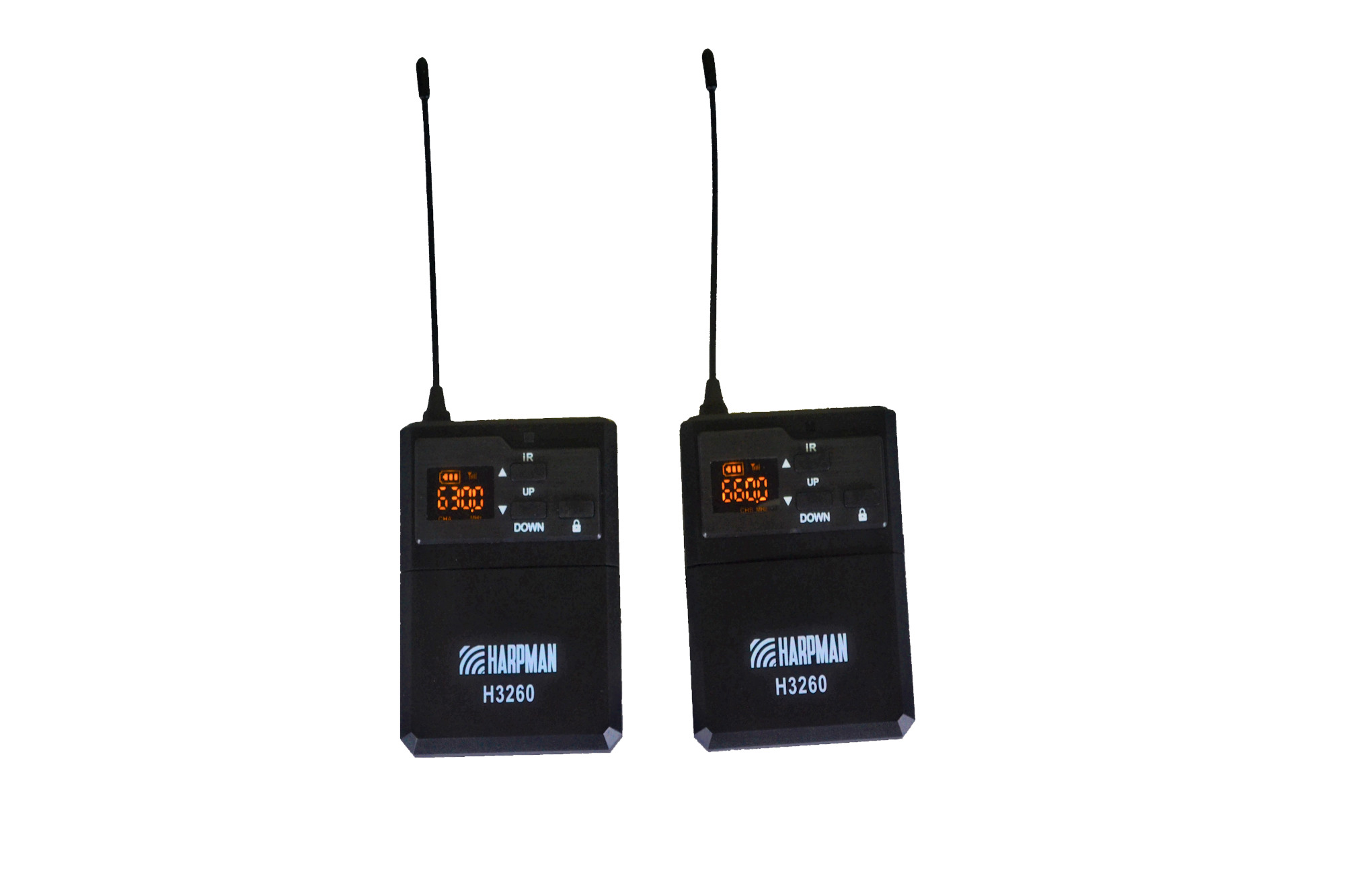 3260B 1 H3250-B - 2-Channel UHF Bodypack Microphone System with Briefcase