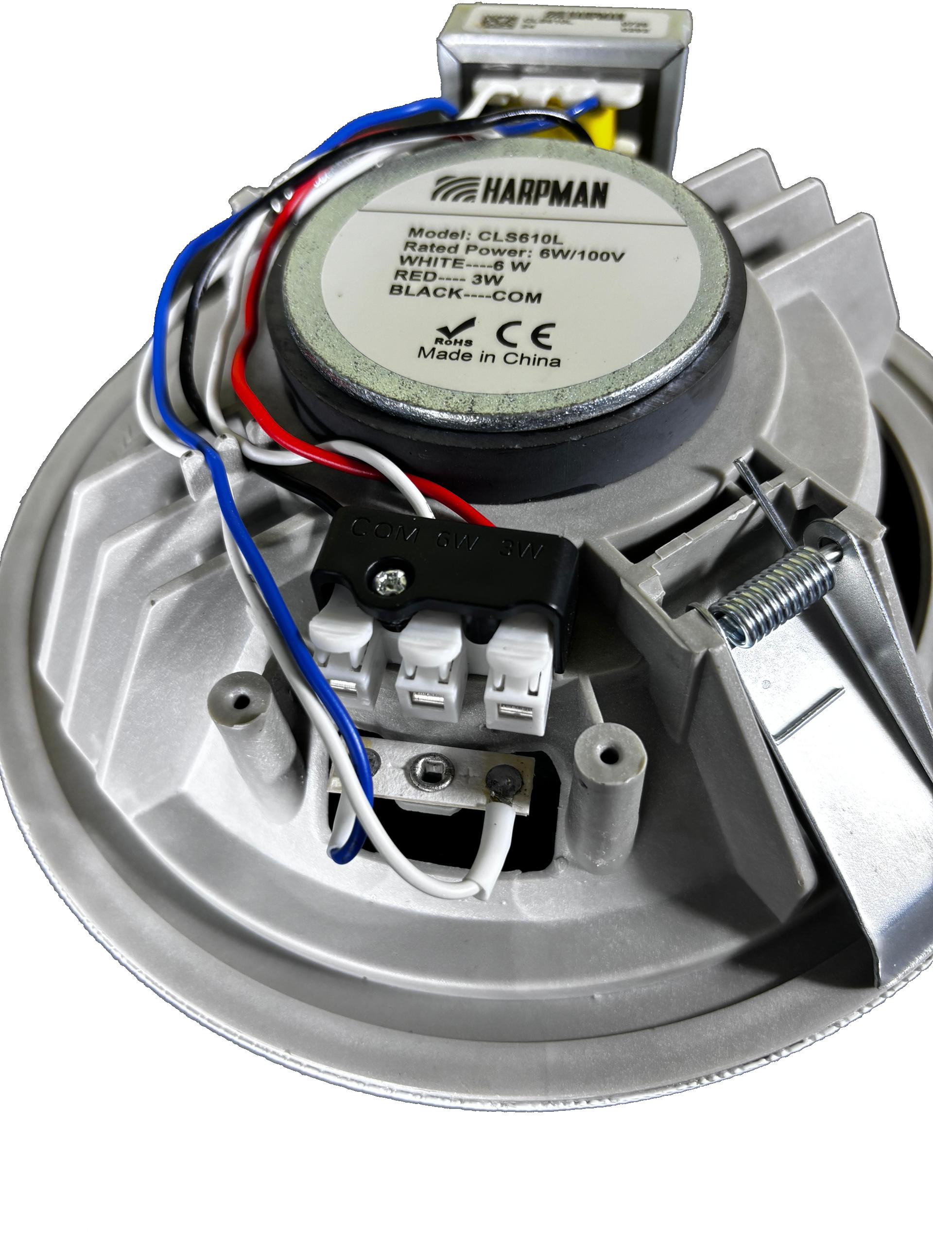 CLS610L – 6″ 5W/10W 100V Wired-Connector Ceiling Speaker