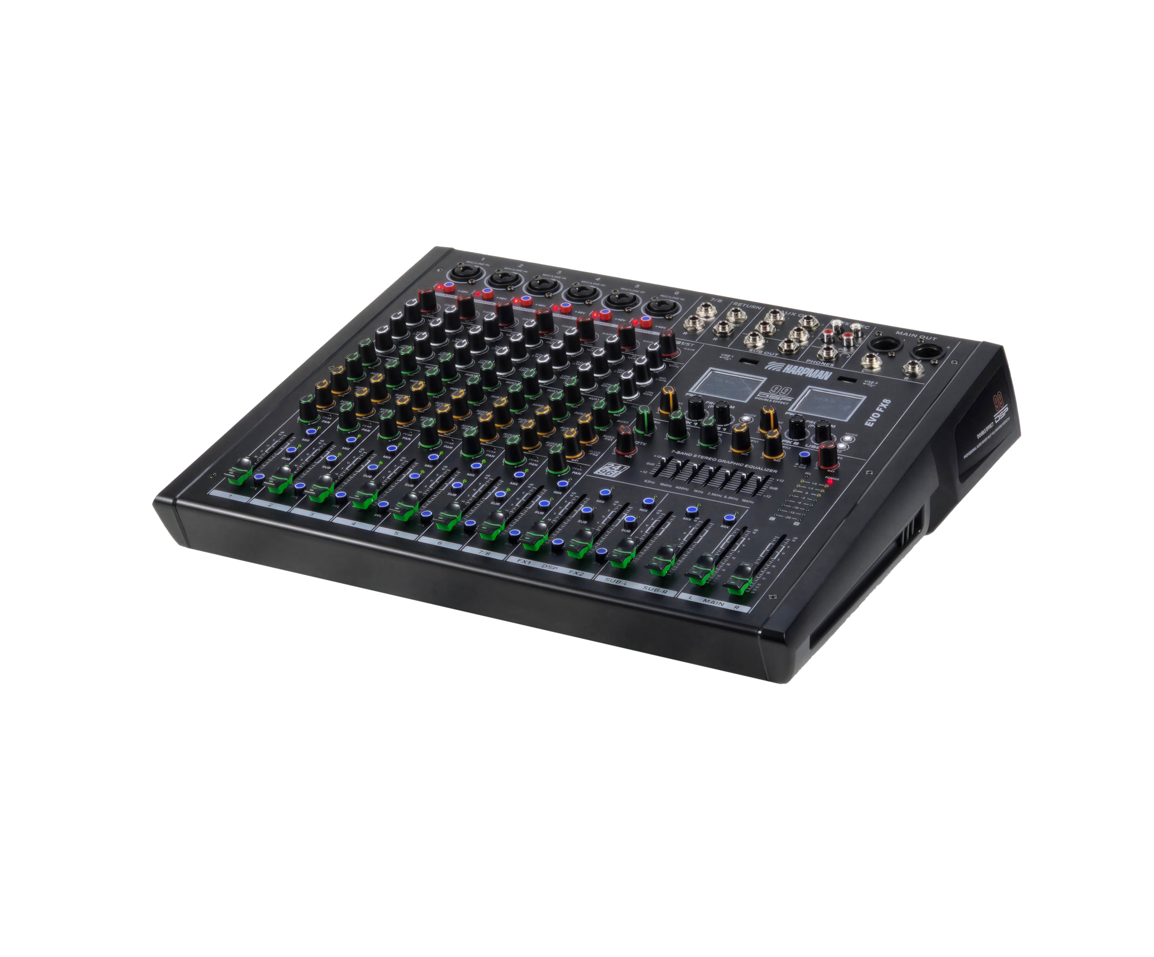 EVO-FX8 – 8-Channel Mixer with Dual Effects Processor