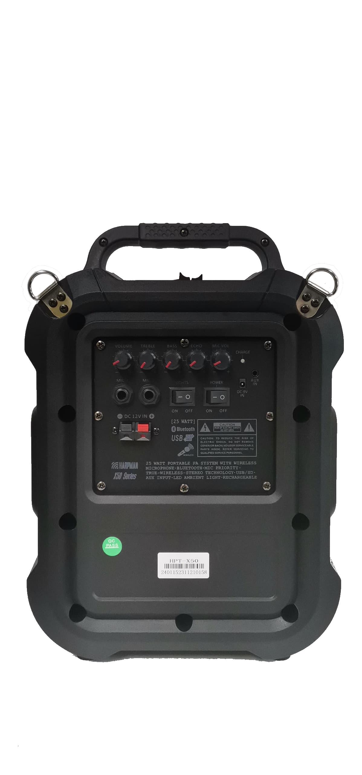 X50 - 25W Portable PA Speaker with 1 Wireless Microphone